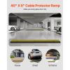 image:imageVEVOR 4 Pack of 1Channel Rubber Cable Protector Ramps Heavy Duty 18000Lbs Load Capacity Cable Wire Cord Cover Ramp Speed Bump Driveway Hose Cable Ramp Protective Cover1 Channel4PCS