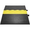 image:imageVEVOR 5 Channel Rubber Cable Protector Ramp Heavy Duty 22000 lbsaxle Capacity Wire Hose Cord Cover Ramp ADA Compliant Driveway Road Hump Traffic Speed Bump wFlipOpen Top Cover5 Channel1PC