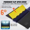 image:imageVEVOR 5 Channel Rubber Cable Protector Ramp Heavy Duty 22000 lbsaxle Capacity Wire Hose Cord Cover Ramp ADA Compliant Driveway Road Hump Traffic Speed Bump wFlipOpen Top Cover5 Channel1PC