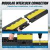 image:imageVEVOR Cable Protector Ramp 2 Channel 22000 lbsaxle Capacity Heavy Duty TPU Wire Cord Cover Ramp Hose Protector Driveway Traffic Speed Bump wTPR FlipOpen Top Cover for Indoor amp Outdoor5 PCs