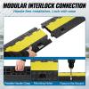 image:imageVEVOR Cable Protector Ramp 2 Channel 22000 lbsaxle Capacity Heavy Duty TPU Wire Cord Cover Ramp Hose Protector Driveway Traffic Speed Bump wTPR FlipOpen Top Cover for Indoor amp Outdoor1 PC