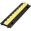 image:imageVEVOR Cable Protector Ramp 2 Channel 22000 lbsaxle Capacity Heavy Duty TPU Wire Cord Cover Ramp Hose Protector Driveway Traffic Speed Bump wTPR FlipOpen Top Cover for Indoor amp Outdoor3 PCs