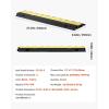 image:imageVEVOR Cable Protector Ramp 2 Channel 22000 lbsaxle Capacity Heavy Duty TPU Wire Cord Cover Ramp Hose Protector Driveway Traffic Speed Bump wTPR FlipOpen Top Cover for Indoor amp Outdoor3 PCs