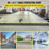 image:imageVEVOR Cable Protector Ramp 4 Packs 2 Channels Rubber Modular Speed Bumps Rated 11000 LBS Load Capacity Protective Wire Cord Ramp Driveway Rubber Traffic Speed Bumps Hump Cable Protector