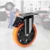 image:imageVEVOR Caster Wheels 5inch Swivel Plate Casters Set of 4 with Security AB Locking No Noise PVC Wheels Heavy Duty 450 lbs Load Capacity Per Caster NonMarking Wheels for Cart Furniture Workbench6inch