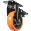 image:imageVEVOR Caster Wheels 5inch Swivel Plate Casters Set of 4 with Security AB Locking No Noise PVC Wheels Heavy Duty 450 lbs Load Capacity Per Caster NonMarking Wheels for Cart Furniture Workbench4 inch