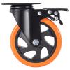image:imageVEVOR Caster Wheels 5inch Swivel Plate Casters Set of 4 with Security AB Locking No Noise PVC Wheels Heavy Duty 450 lbs Load Capacity Per Caster NonMarking Wheels for Cart Furniture Workbench5inch