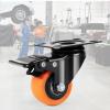 image:imageVEVOR Caster Wheels 5inch Swivel Plate Casters Set of 4 with Security AB Locking No Noise PVC Wheels Heavy Duty 450 lbs Load Capacity Per Caster NonMarking Wheels for Cart Furniture Workbench2inch