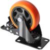 image:imageVEVOR Caster Wheels 5inch Swivel Plate Casters Set of 4 with Security AB Locking No Noise PVC Wheels Heavy Duty 450 lbs Load Capacity Per Caster NonMarking Wheels for Cart Furniture Workbench4 inch