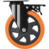 image:imageVEVOR Caster Wheels 5inch Swivel Plate Casters Set of 4 with Security AB Locking No Noise PVC Wheels Heavy Duty 450 lbs Load Capacity Per Caster NonMarking Wheels for Cart Furniture Workbench6inch