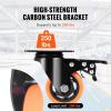 image:imageVEVOR Caster Wheels 5inch Swivel Plate Casters Set of 4 with Security AB Locking No Noise PVC Wheels Heavy Duty 450 lbs Load Capacity Per Caster NonMarking Wheels for Cart Furniture Workbench3inch
