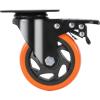 image:imageVEVOR Caster Wheels 5inch Swivel Plate Casters Set of 4 with Security AB Locking No Noise PVC Wheels Heavy Duty 450 lbs Load Capacity Per Caster NonMarking Wheels for Cart Furniture Workbench4 inch