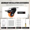 image:imageVEVOR Caster Wheels 5inch Swivel Plate Casters Set of 4 with Security AB Locking No Noise PVC Wheels Heavy Duty 450 lbs Load Capacity Per Caster NonMarking Wheels for Cart Furniture Workbench2inch