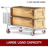 image:imageVEVOR Caster Wheels Set of 4 6 Heavy Duty Casters 2 Rigid and 2 Swivel Casters with Side Brake Polyurethane Iron Core Plate 4000LBS Capacity