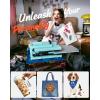 image:imageVEVOR Hybrid Heat Press 15 x 15 inch 5in1 Multifunction Heat Up Fast and Even AllNew Patented Design Easy to Control Sublimation Press Machine for TShirtsMugsTumblersCapsPlates Black15X15 5 in 1Green