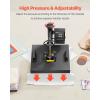 image:imageVEVOR Hybrid Heat Press 15 x 15 inch 5in1 Multifunction Heat Up Fast and Even AllNew Patented Design Easy to Control Sublimation Press Machine for TShirtsMugsTumblersCapsPlates Black2in115x15Black