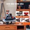 image:imageVEVOR Hybrid Heat Press 15 x 15 inch 5in1 Multifunction Heat Up Fast and Even AllNew Patented Design Easy to Control Sublimation Press Machine for TShirtsMugsTumblersCapsPlates Black11in1Red