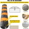 image:imageVEVOR Rubber Speed Bump 2 Pack  6 FT Heavy Duty 22000 lbs Capacity for Road amp Driveway 728 x 122 x 22 Modular Traffic Hump 2 Channel Floor Cord Cover for Asphalt Concrete Gravel1 Pack  Cap