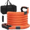 image:imageVEVOR 1 x 30 Kinetic Recovery Tow Rope 38000 lbs HeavyDuty Off Road Snatch Strap Extreme Duty 30 Elasticity Energy Snatch Strap for Jeep Car Truck ATV UTV SUV TractorOrange