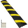 image:imageVEVOR 2PCs 6 ft72 Rubber Speed Hump 2 Channel 22000 lbs Capacity Heavy Duty Traffic Speed Bump with High Reflective Yellow Strip 8 Expansion Screws and 1 Drill for Asphalt Concrete Gravel Roads1 PC