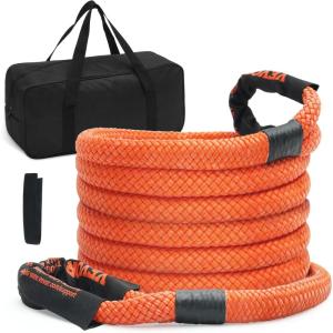 image:imageVEVOR 1 x 30 Kinetic Recovery Tow Rope 38000 lbs HeavyDuty Off Road Snatch Strap Extreme Duty 30 Elasticity Energy Snatch Strap for Jeep Car Truck ATV UTV SUV TractorOrange