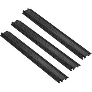 image:imageVEVOR 3 PCs Drop Over Cable Cover Ramp 2000 lbsaxle Load Capacity Heavy Duty Cable Hose Protector Ramp Floor Cord Cover for High Walking Traffic Areas Indoor Outdoor Home Office Warehouse SchoolSmall3PACK
