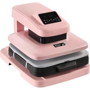 image:imageVEVOR Auto Heat Press Machine 15 x 15 inch TShirt Press Machine with Auto Release and Adjustable Pressure Digital Display Rapid Heating for Sublimation Vinyl Heat Transfer Projects PinkPink