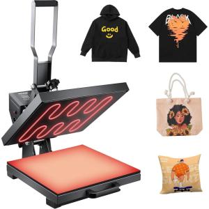 image:imageVEVOR Hybrid Heat Press 15 x 15 inch 5in1 Multifunction Heat Up Fast and Even AllNew Patented Design Easy to Control Sublimation Press Machine for TShirtsMugsTumblersCapsPlates Black15x15Black