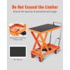 image:imageVEVOR 1100 LBS Hydraulic Lift Table Cart with 11354 Lift Range Hydraulic Scissor Cart with NonSlip Pad amp 4 Wheels Manual Single Scissor Lift for Material Handling and Transportation