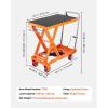 image:imageVEVOR 1100 LBS Hydraulic Lift Table Cart with 11354 Lift Range Hydraulic Scissor Cart with NonSlip Pad amp 4 Wheels Manual Single Scissor Lift for Material Handling and Transportation