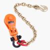 image:imageVEVOR 2 Ton Snatch Block with G80 Chain Swivel Shackle 3 Sheave for 38 Wire Rope Snatch Block Pulley for Towing and Recovery Applications on Flatbed Tow Truck Rollback Wrecker Car Carrier Cableorange