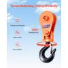 image:imageVEVOR 2 Ton Snatch Block with Swivel Hook 3 Sheave 38 Inch Wire Rope Heavy Duty Snatch Block Pulley 4400 lbs for Towing and Recovery Operations on Tow Truck Rollback Wrecker Car Hauler Winchesorange