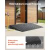image:imageVEVOR 3 Rise Rubber Threshold Ramp 3 Channels Cord Cover Door Ramp NoSlip Surface 2200 Lbs Load Capacity Rubber Ramp for for Home Doorways Driveways Curb Home Steps 418 L x 24 W x 3 H 53lbs418L x 24W x 4H