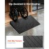 image:imageVEVOR 3 Rise Rubber Threshold Ramp 3 Channels Cord Cover Door Ramp NoSlip Surface 2200 Lbs Load Capacity Rubber Ramp for for Home Doorways Driveways Curb Home Steps 418 L x 24 W x 3 H 53lbs418 L  24 W  25 H