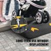 image:imageVEVOR 3 Rise Rubber Threshold Ramp 356 Wide Wheelchair Ramp Doorway Natural Curb Ramp 33069Lbs Load Capacity NonSlip Textured Surface Rubber Curb Ramp for Wheelchair and ScooterBlack