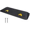 image:imageVEVOR 3 Rise Rubber Threshold Ramp 356 Wide Wheelchair Ramp Doorway Natural Curb Ramp 33069Lbs Load Capacity NonSlip Textured Surface Rubber Curb Ramp for Wheelchair and ScooterBlack