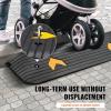 image:imageVEVOR 3 Rise Rubber Threshold Ramp 356 Wide Wheelchair Ramp Doorway Natural Curb Ramp 33069Lbs Load Capacity NonSlip Textured Surface Rubber Curb Ramp for Wheelchair and ScooterBlack