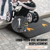image:imageVEVOR 3 Rise Rubber Threshold Ramp 356 Wide Wheelchair Ramp Doorway Natural Curb Ramp 33069Lbs Load Capacity NonSlip Textured Surface Rubber Curb Ramp for Wheelchair and ScooterBlack