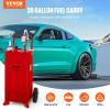 image:imageVEVOR 30 Gallon Fuel Caddy Gas Storage Tank amp 4 Wheels with Manual Transfer Pump Gasoline Diesel Fuel Container for Cars Lawn Mowers ATVs Boats More YellowRed