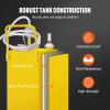image:imageVEVOR 30 Gallon Fuel Caddy Gas Storage Tank amp 4 Wheels with Manual Transfer Pump Gasoline Diesel Fuel Container for Cars Lawn Mowers ATVs Boats More YellowYellow