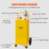 image:imageVEVOR 30 Gallon Fuel Caddy Gas Storage Tank amp 4 Wheels with Manual Transfer Pump Gasoline Diesel Fuel Container for Cars Lawn Mowers ATVs Boats More YellowYellow