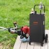 image:imageVEVOR 30 Gallon Fuel Caddy Gas Storage Tank amp 4 Wheels with Manual Transfer Pump Gasoline Diesel Fuel Container for Cars Lawn Mowers ATVs Boats More YellowBlack
