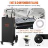 image:imageVEVOR 30 Gallon Fuel Caddy Gas Storage Tank amp 4 Wheels with Manual Transfer Pump Gasoline Diesel Fuel Container for Cars Lawn Mowers ATVs Boats More YellowBlack