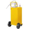 image:imageVEVOR 30 Gallon Fuel Caddy Gas Storage Tank amp 4 Wheels with Manual Transfer Pump Gasoline Diesel Fuel Container for Cars Lawn Mowers ATVs Boats More YellowYellow