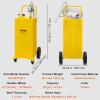 image:imageVEVOR 30 Gallon Fuel Caddy Gas Storage Tank amp 4 Wheels with Manual Transfer Pump Gasoline Diesel Fuel Container for Cars Lawn Mowers ATVs Boats More YellowYellow