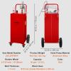 image:imageVEVOR 30 Gallon Gas Caddy  Portable Fuel Storage Tank with 2 Wheels amp Manual Transfer Pump Diesel amp Gasoline Fuel Container for Cars Lawn Mowers ATVs Boats BlackRed
