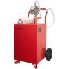 image:imageVEVOR 30 Gallon Gas Caddy  Portable Fuel Storage Tank with 2 Wheels amp Manual Transfer Pump Diesel amp Gasoline Fuel Container for Cars Lawn Mowers ATVs Boats Black20 Gallon