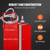 image:imageVEVOR 30 Gallon Gas Caddy  Portable Fuel Storage Tank with 2 Wheels amp Manual Transfer Pump Diesel amp Gasoline Fuel Container for Cars Lawn Mowers ATVs Boats BlackRed