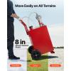 image:imageVEVOR 30 Gallon Gas Caddy  Portable Fuel Storage Tank with 2 Wheels amp Manual Transfer Pump Diesel amp Gasoline Fuel Container for Cars Lawn Mowers ATVs Boats Black20 Gallon