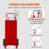 image:imageVEVOR 30 Gallon Gas Caddy  Portable Fuel Storage Tank with 2 Wheels amp Manual Transfer Pump Diesel amp Gasoline Fuel Container for Cars Lawn Mowers ATVs Boats BlackRed